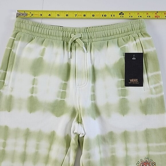 Vans 1966 Big Kids Youth Mind Fleece Short Celadon Green White Tie Dye Size XL - Picture 12 of 14